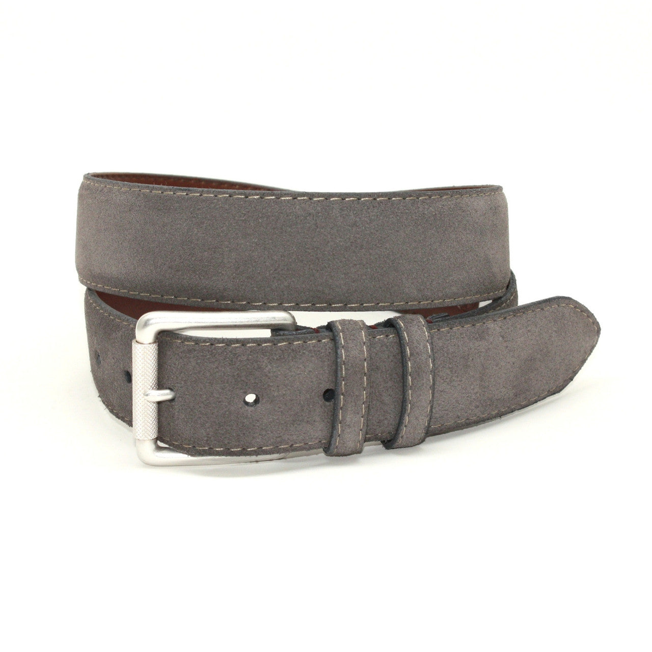 Slate (grey) European Suede Calfskin Casual Belt