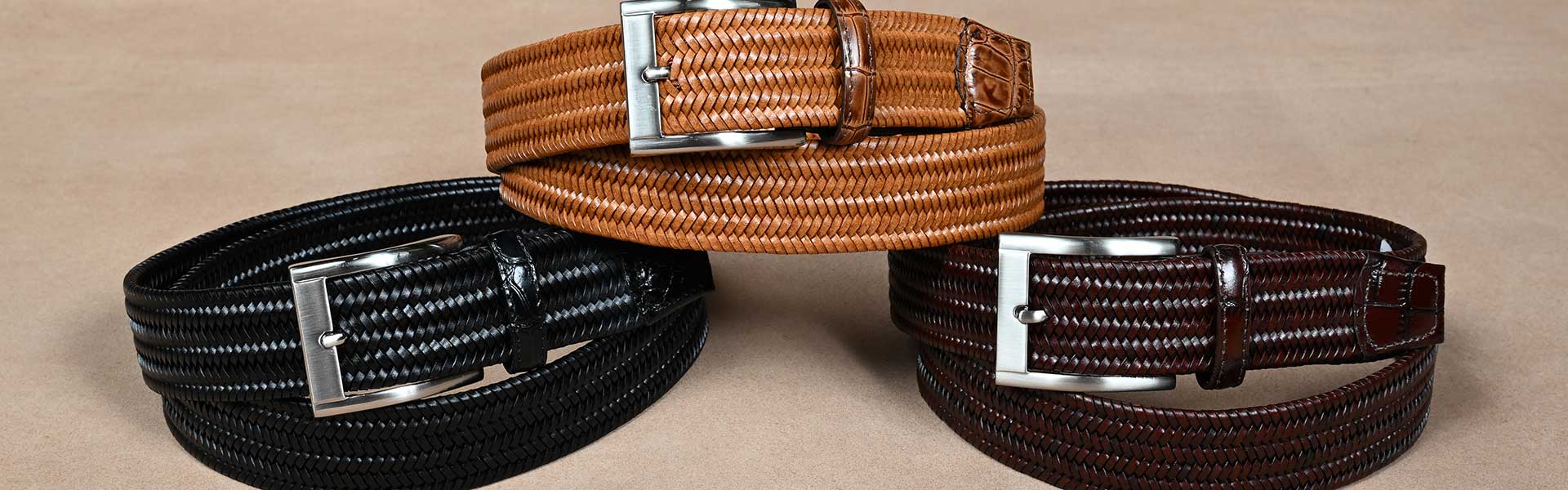 Woven Leather Belts