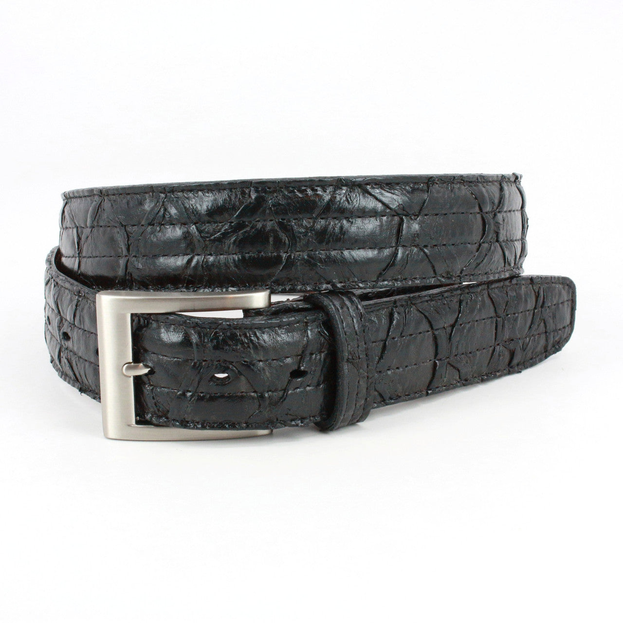 Genuine Amazonian Pirarucu (Fish) Skin Belt in Black