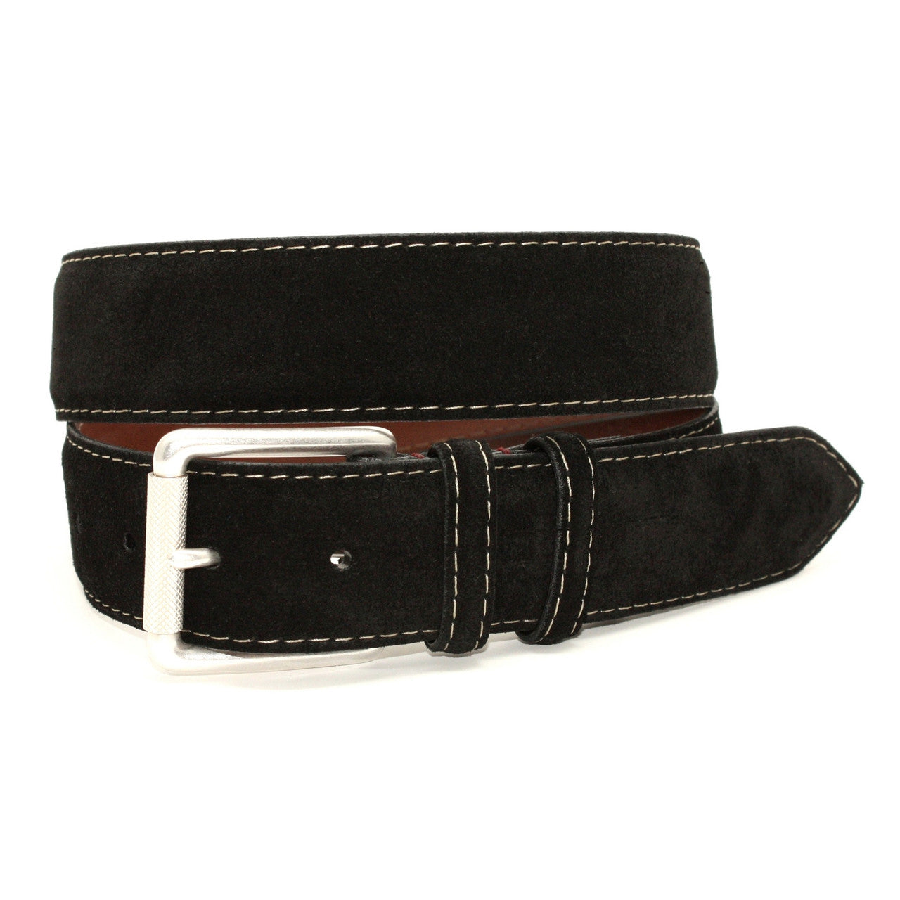 Black European Suede Calfskin Casual Belt