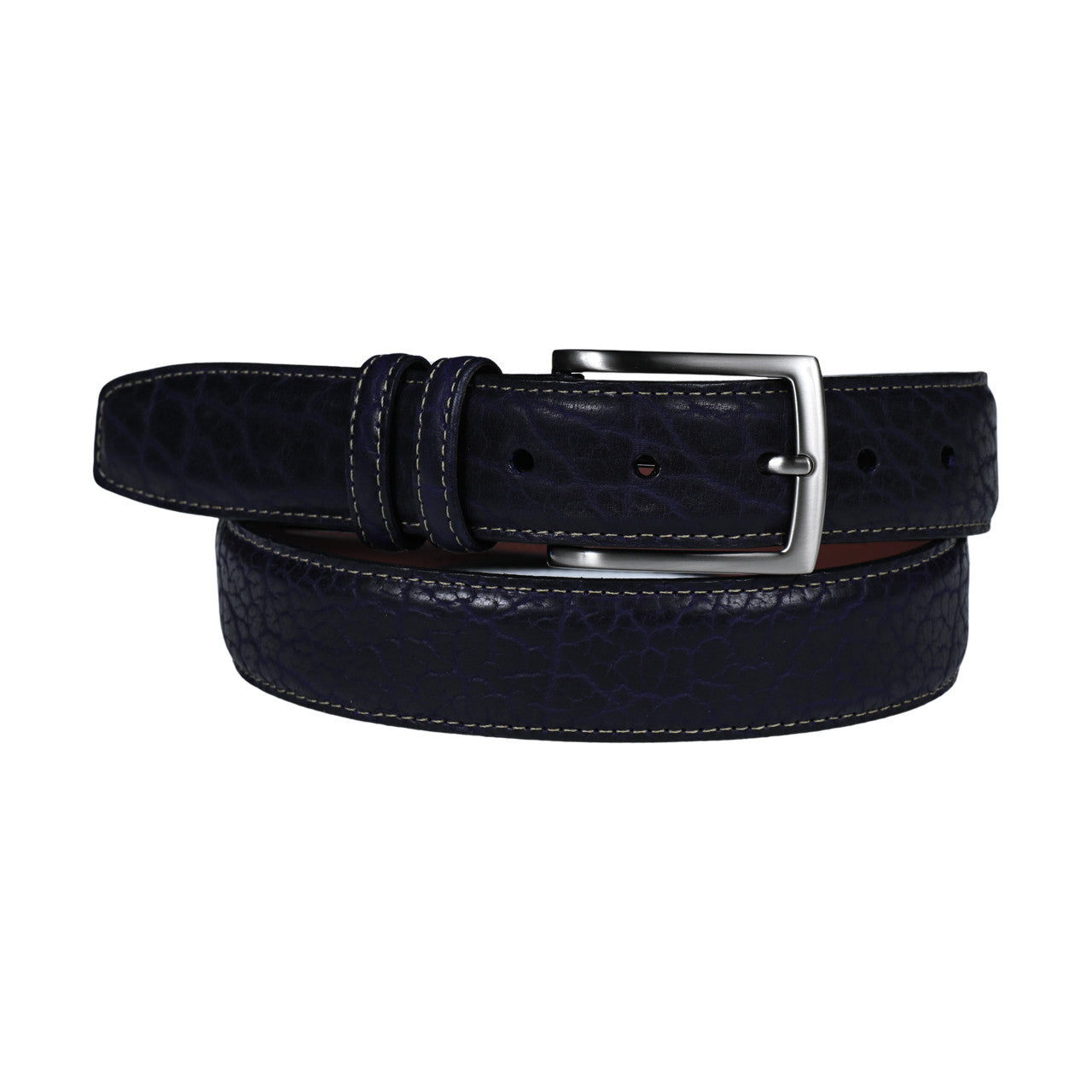 Genuine American Bison Leather Belt in Purple by Torino Leather