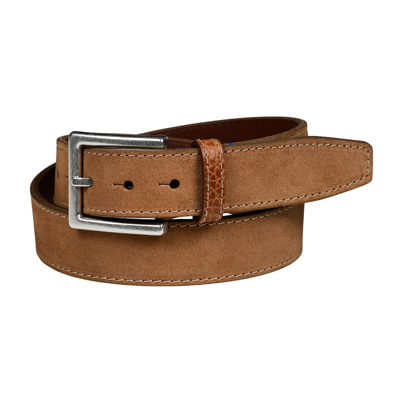 Suede Calfskin Casual Belt in Tan by Torino Leather